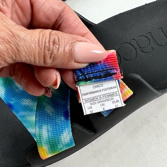 Chaco Chillos Rainbow Slide Sandals - Picture 11 of 12